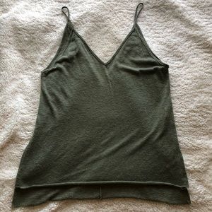 Green V-Neck Tank